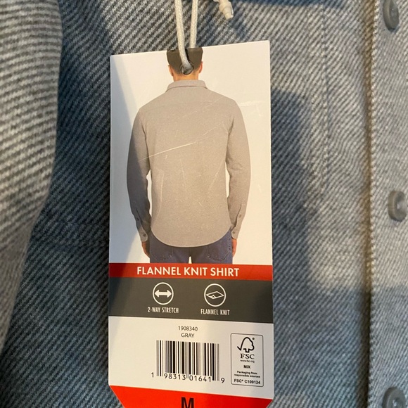 Wrangler Men's Flannel Gray Button Down Shirt - Picture 2 of 5